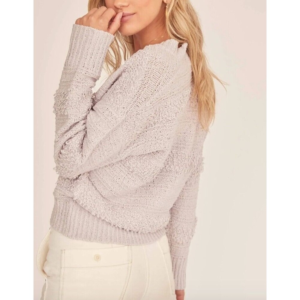 EUC ASTR THE LABEL Lilac Madeline wrap sweater Sz Large - sold out everywhere